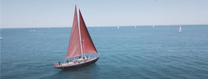 Red Witch II under sail